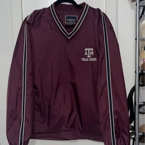 Maroon Fleece Lined Windbreaker